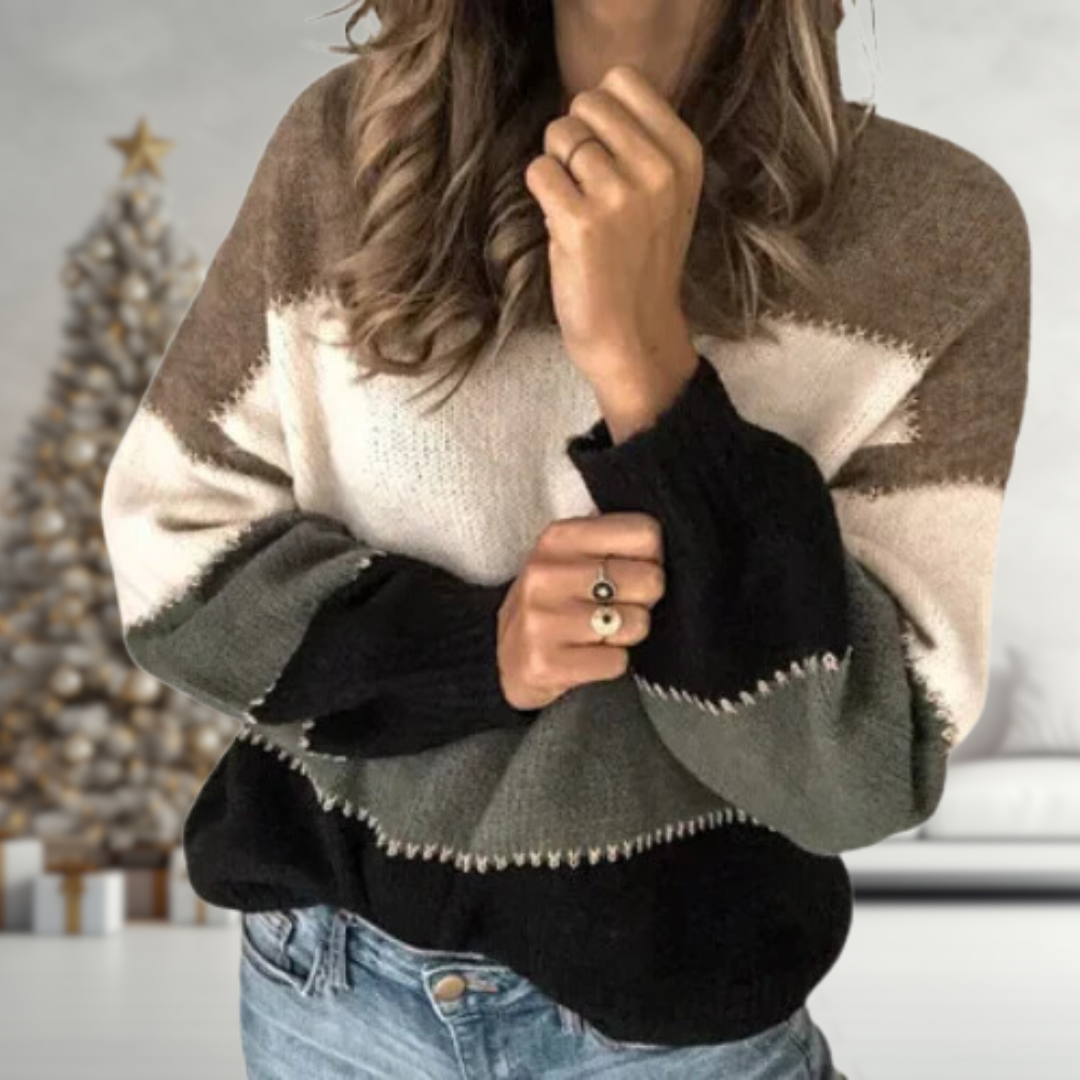 VERA™ | PULLOVER À RAYURES EN LAINE RAFFINÉE