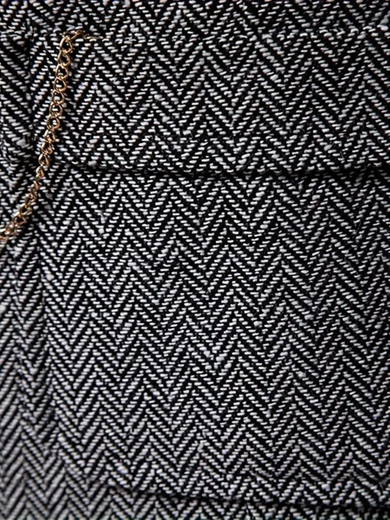 FERDINANDO - GILET À MOTIF CHEVRON RÉTRO