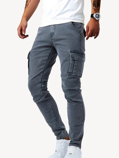 DANTE - PANTALON CARGO JEANS ÉLASTIQUE