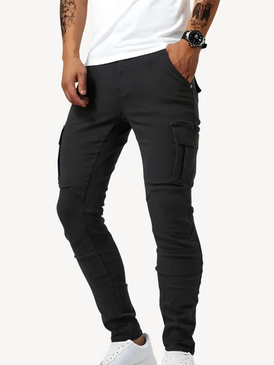 DANTE - PANTALON CARGO JEANS ÉLASTIQUE