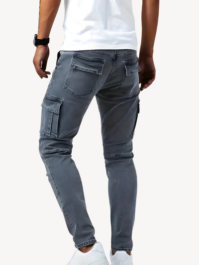 DANTE - PANTALON CARGO JEANS ÉLASTIQUE