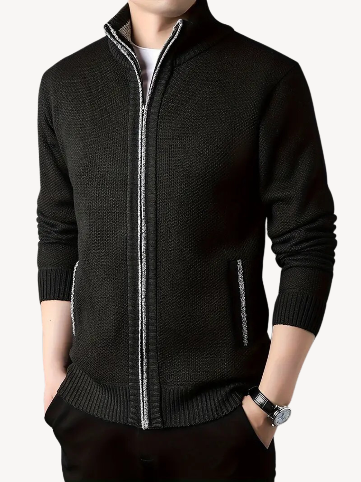 CORRADO - CARDIGAN CONFORTABLE AVEC ZIP