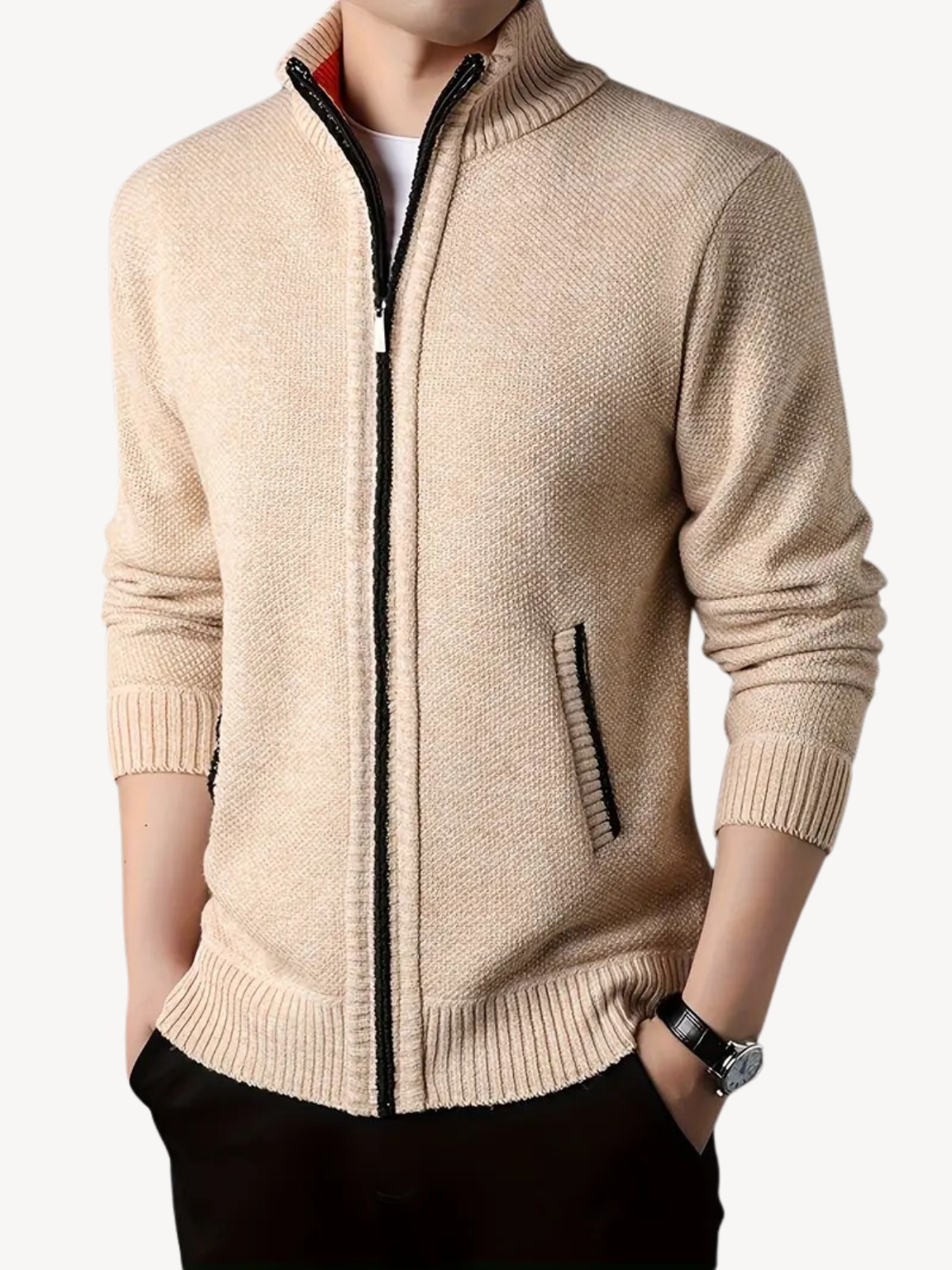 CORRADO - CARDIGAN CONFORTABLE AVEC ZIP