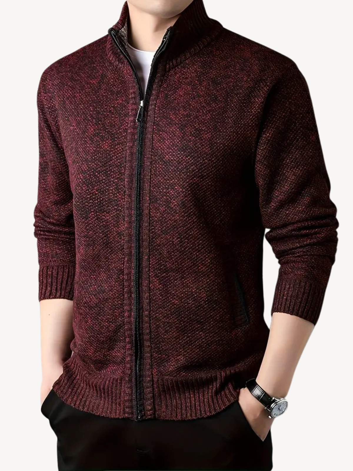 CORRADO - CARDIGAN CONFORTABLE AVEC ZIP